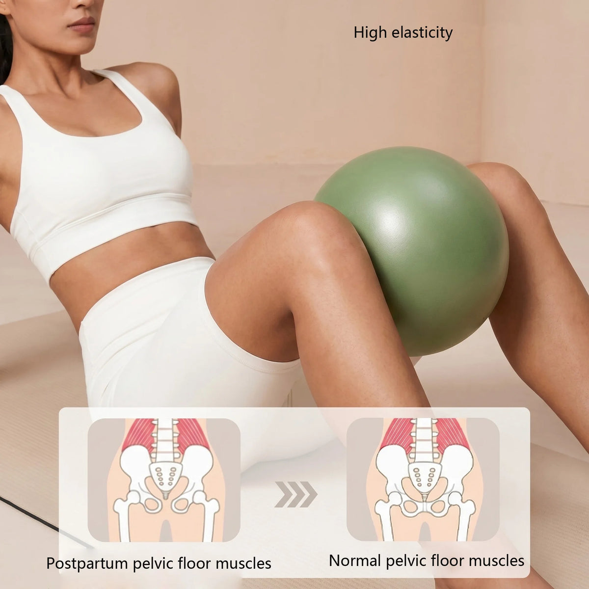 RAVGYM Bola de Ejercicio Pilates Antiexplosión de 22 cm — Resistente y Antideslizante - Gimnasio y Yoga para Mujer