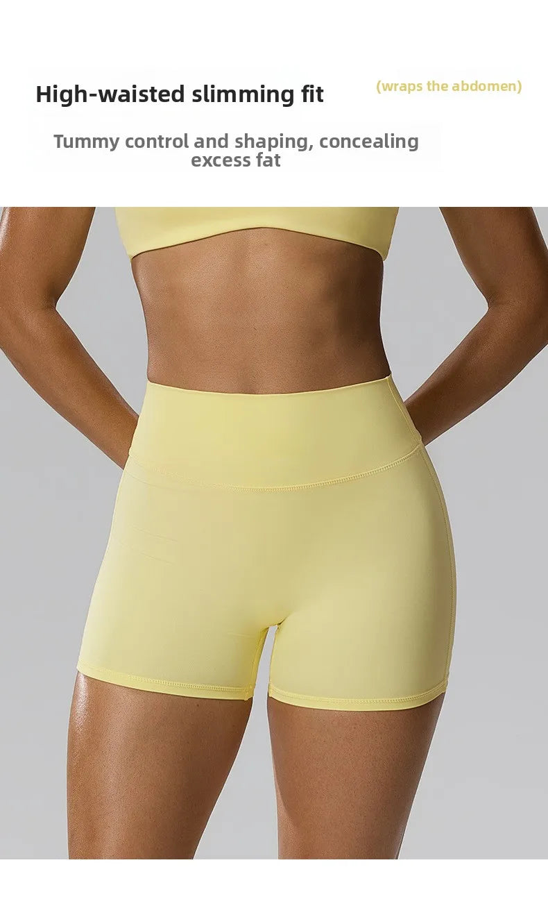 RAVGYM Set 3 en 1 — Sujetador Deportivo + Shorts + Leggings Peach Hip