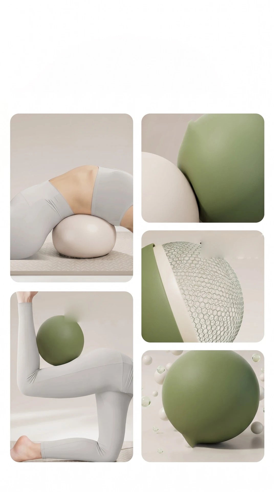 RAVGYM Bola de Ejercicio Pilates Antiexplosión de 22 cm — Resistente y Antideslizante - Gimnasio y Yoga para Mujer
