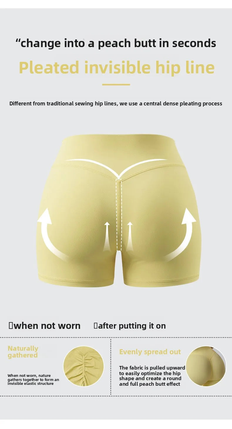 RAVGYM Set 3 en 1 — Sujetador Deportivo + Shorts + Leggings Peach Hip
