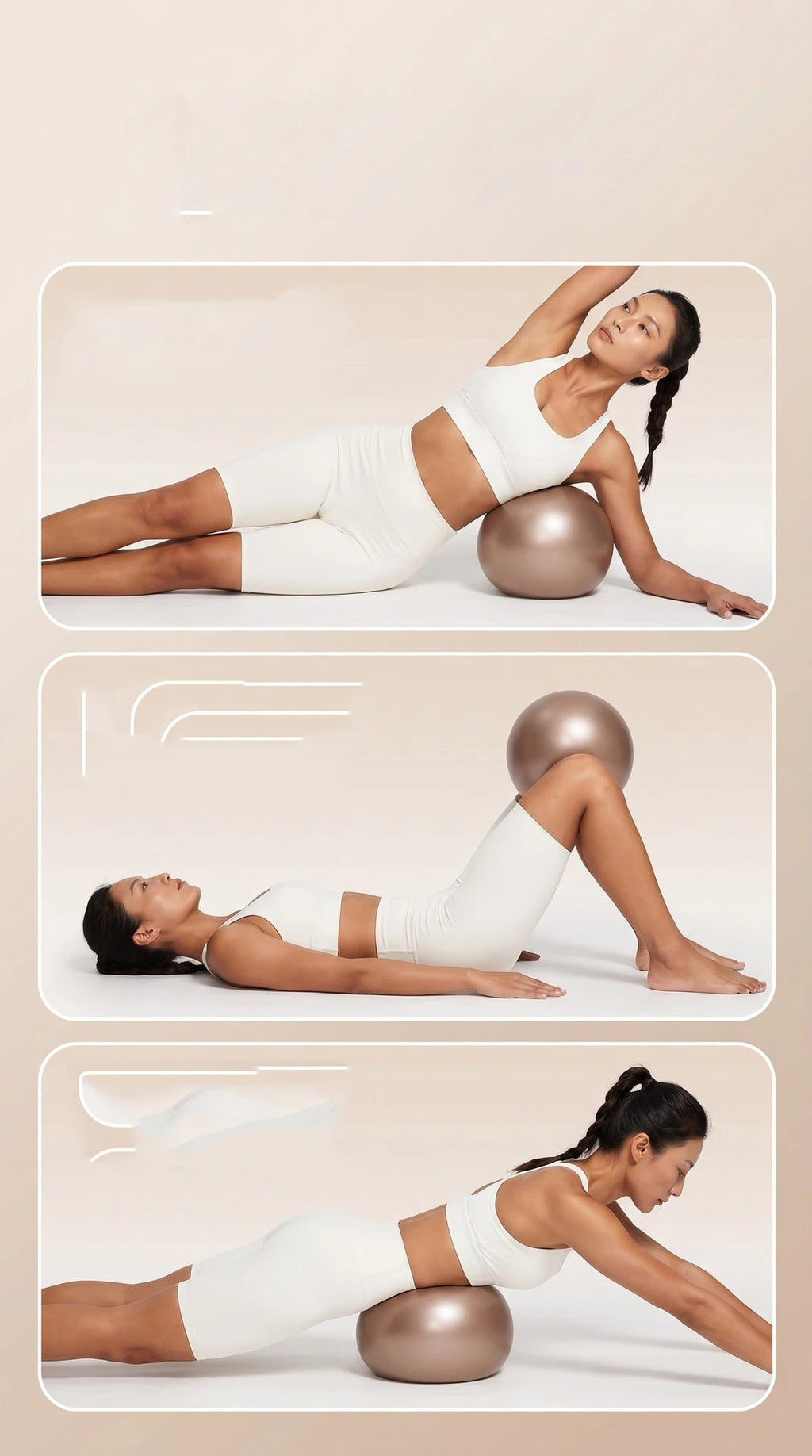 RAVGYM Bola de Ejercicio Pilates Antiexplosión de 22 cm — Resistente y Antideslizante - Gimnasio y Yoga para Mujer